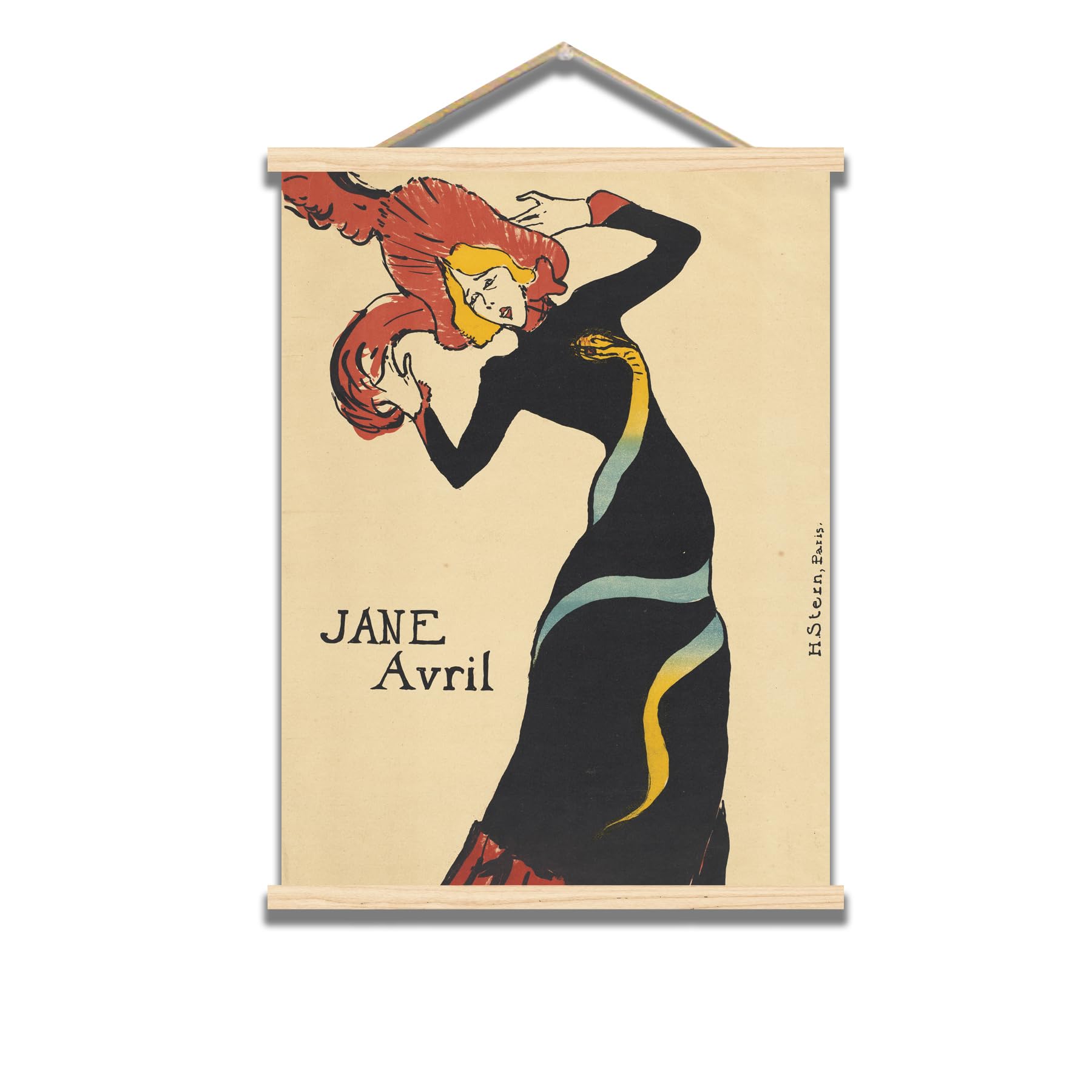 Yomcut Pôster de Henri De Toulouse Lautrec Jane Avril Vintage